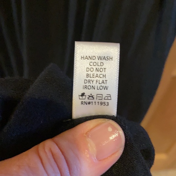 Sugar Rain maxi jersey dress, S, navy blue bottom, top portion peach/orange - Picture 5 of 6